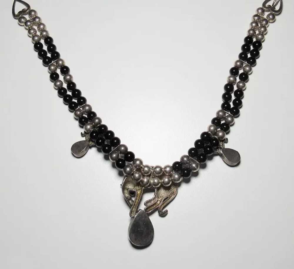 Rare Vintage Carol Felley Leopard Necklace Sterli… - image 5