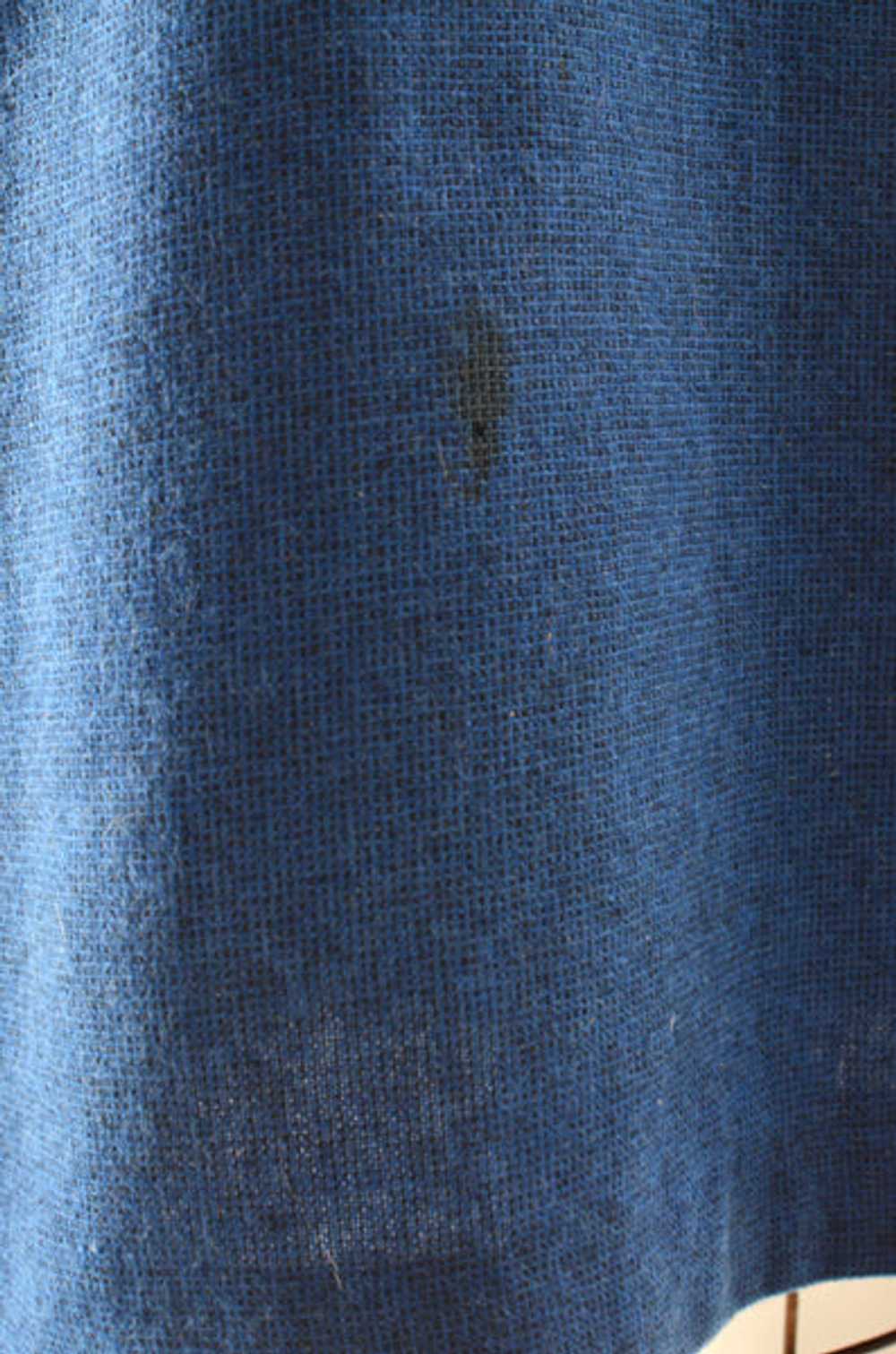 50's Blue Wool Wiggle Dress / S M - image 8