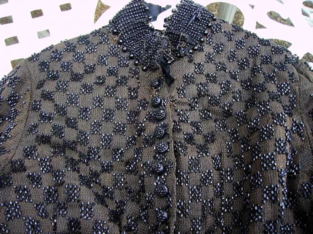 Antique Victorian Beaded Jacket Top Bodice/Victor… - image 3