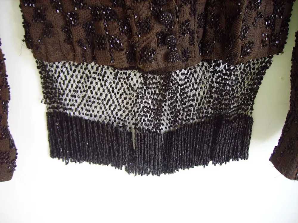 Antique Victorian Beaded Jacket Top Bodice/Victor… - image 7