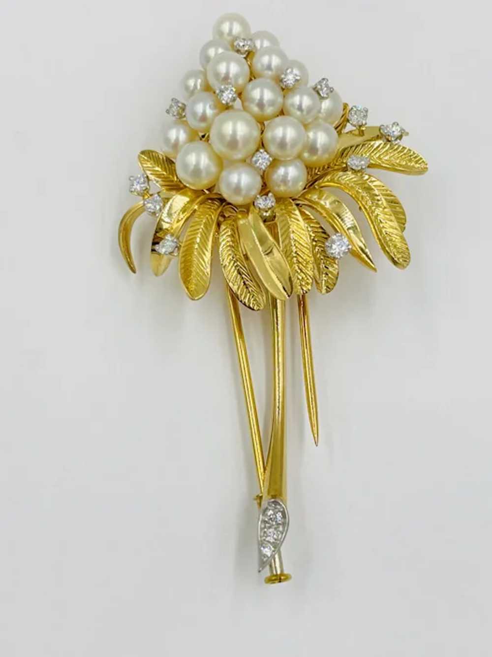 1960's Tiffany & Co. 18k yellow gold Pearl Diamon… - image 3