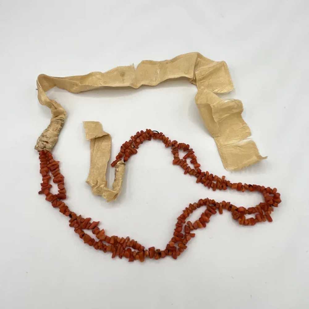 Antique 2 Strand Red Coral Necklace - image 3