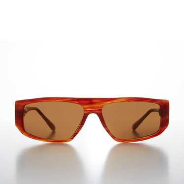 Slim Rectangle Flat Top Vintage Sunglasses - Judd - image 1