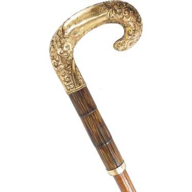 Victorian Gold Filled Cane or Walking Stick Handl… - image 1