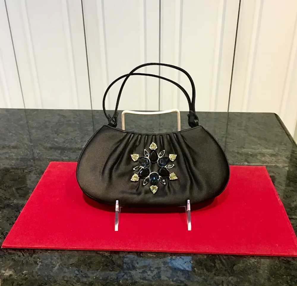 Vintage Leiber Silk Small Purse with Large Jewele… - image 12