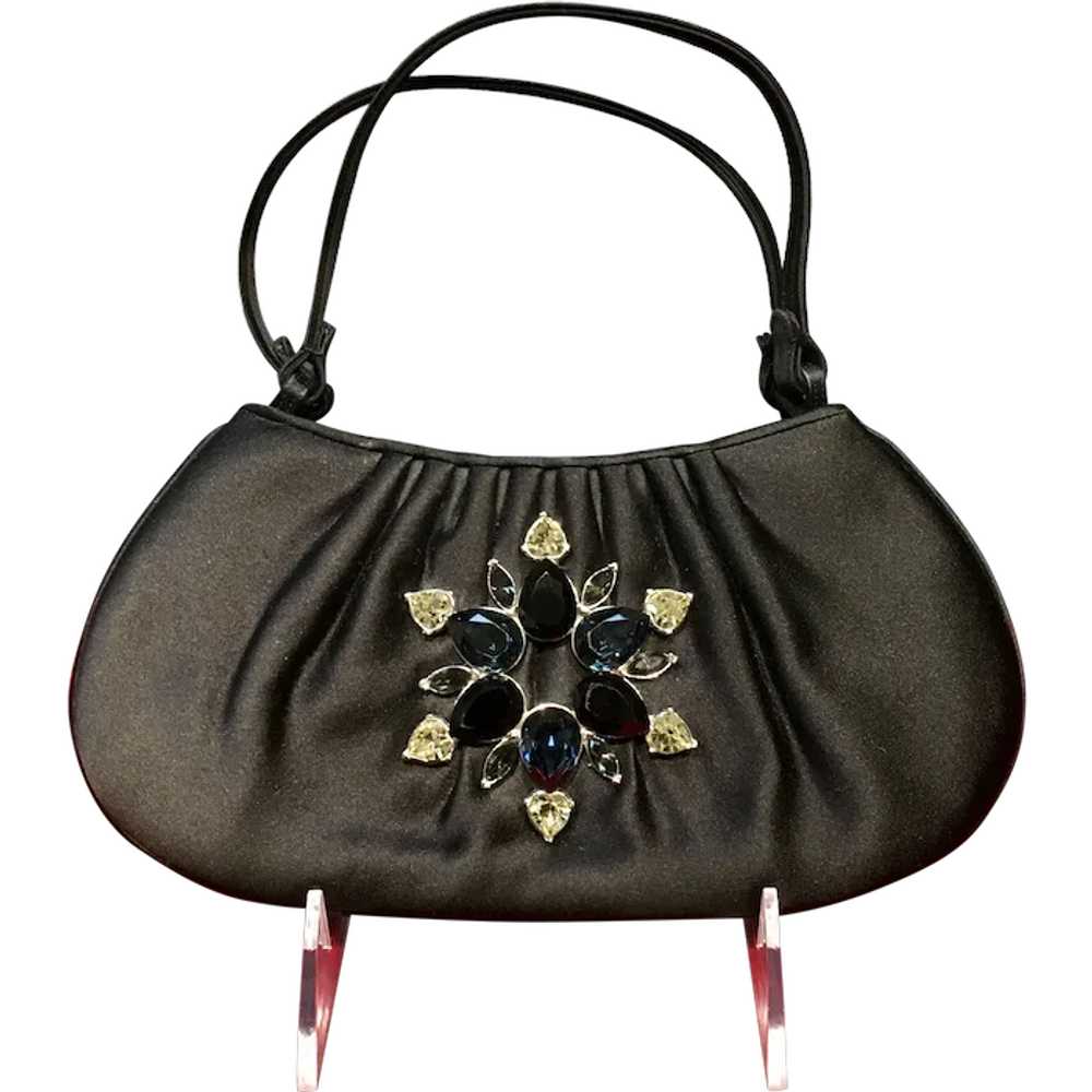 Vintage Leiber Silk Small Purse with Large Jewele… - image 1