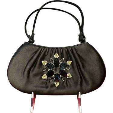 Vintage Leiber Silk Small Purse with Large Jewele… - image 1