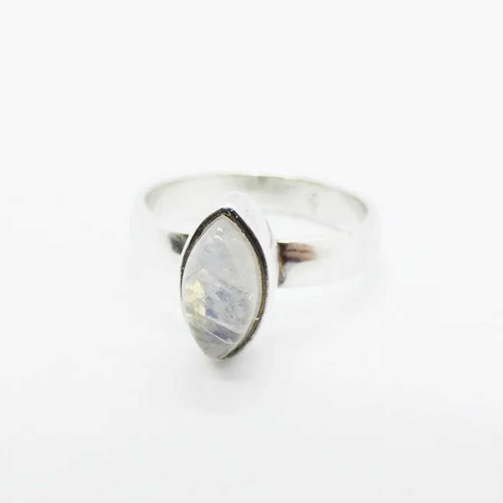 Sterling Silver Rainbow Moonstone Ring - image 2