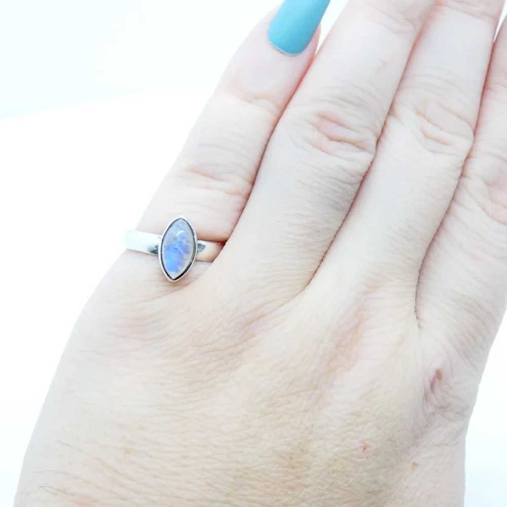 Sterling Silver Rainbow Moonstone Ring - image 3