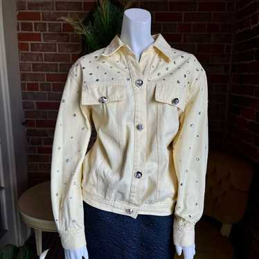 Vintage 1980’s hand-painted bedazzled one-of-a-kind outlet button down