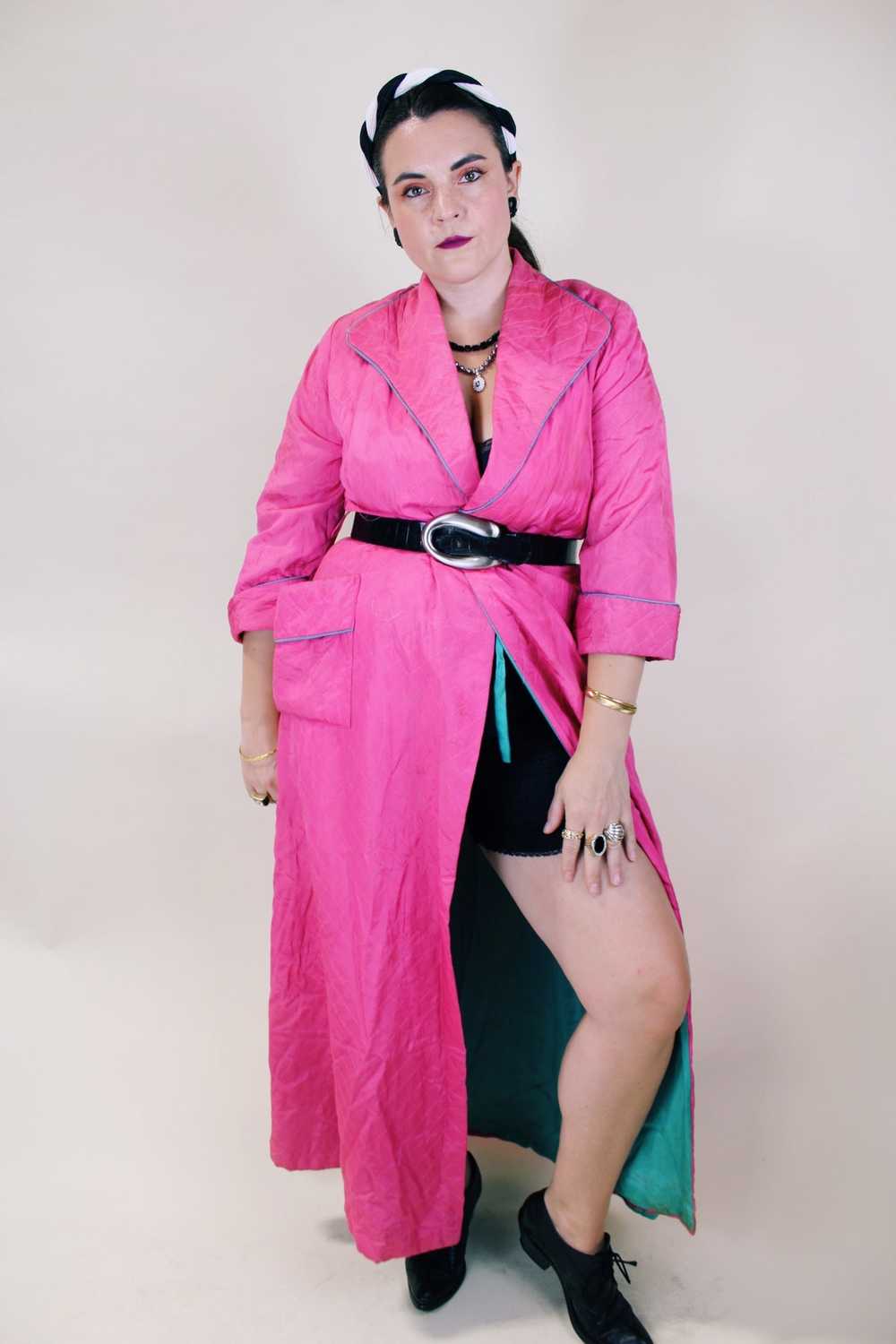 Pink Quilted Robe - image 3