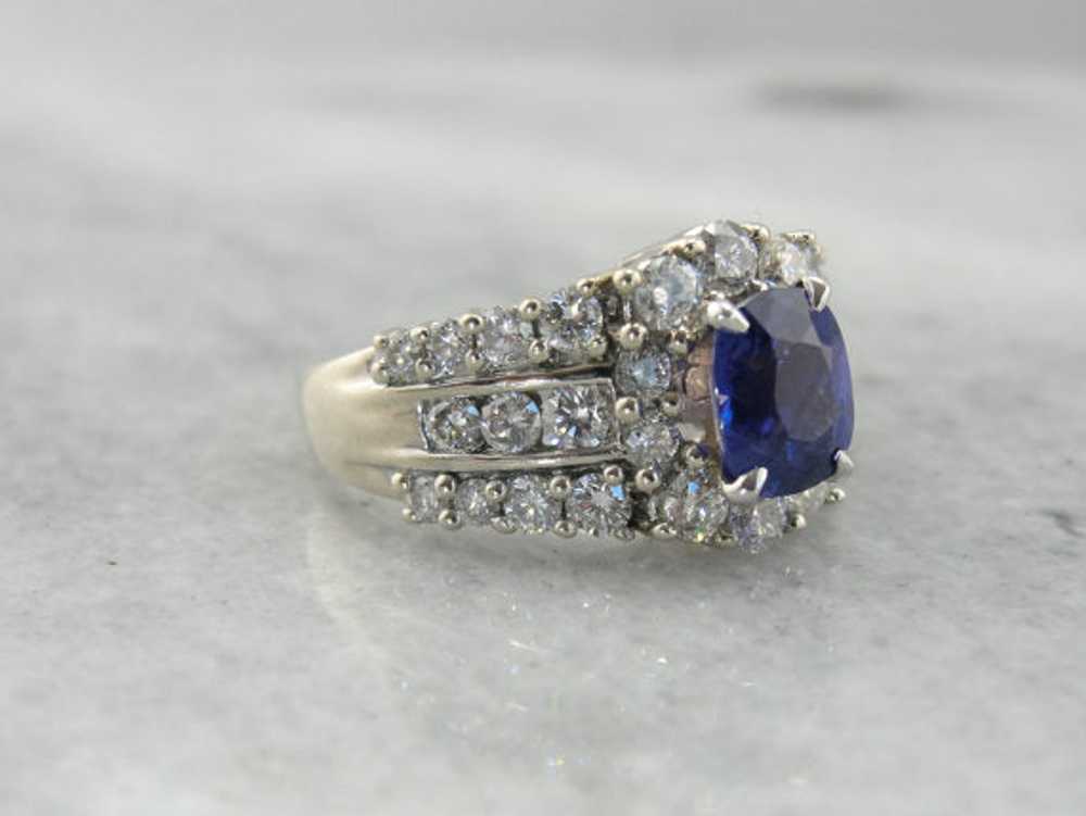Breathtaking Color Change Sapphire and Diamond An… - image 5