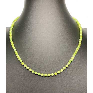 14k Gold and Green Turquoise Necklace