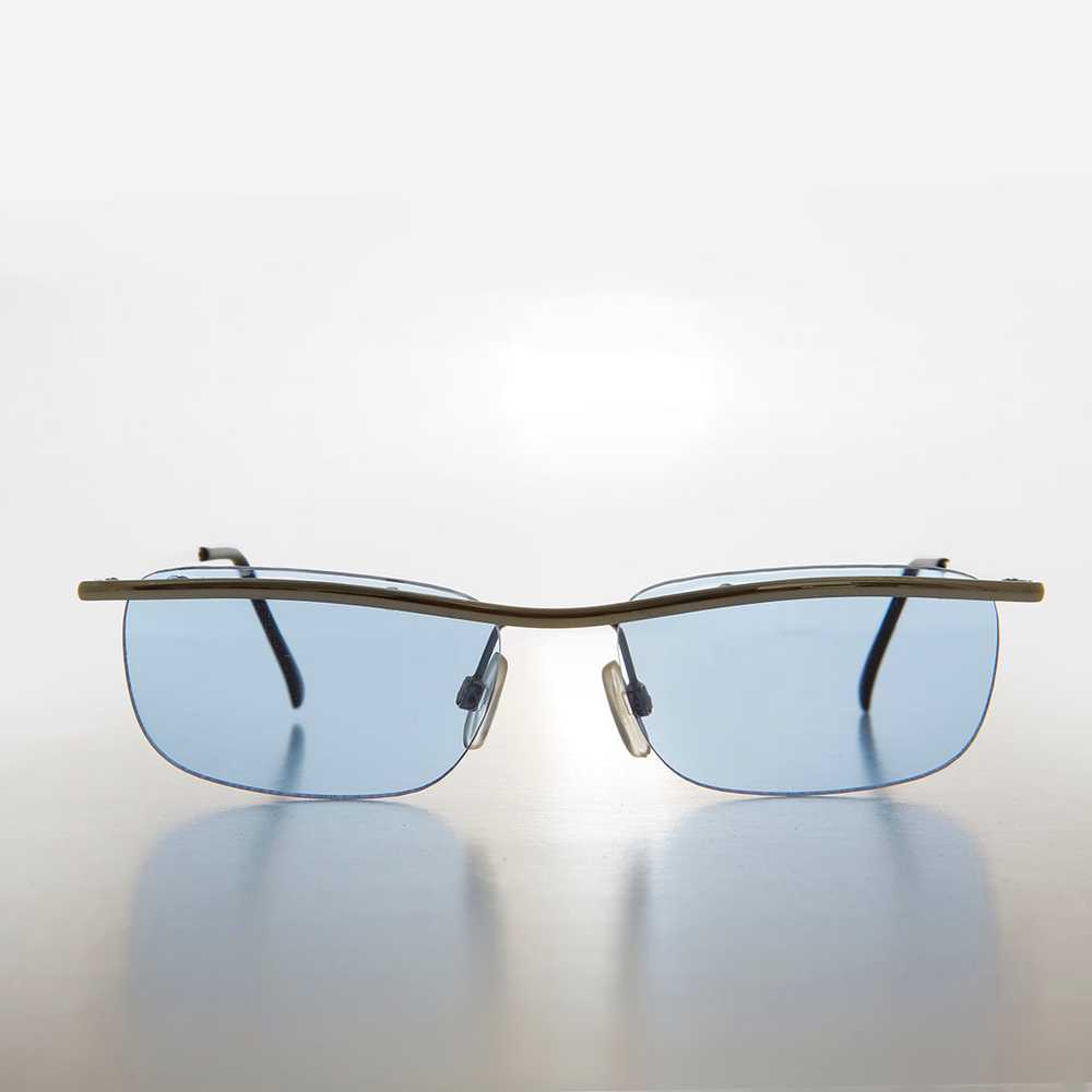 Rimless Y2k Sleek Rectangle Vintage Sunglasses - … - image 10