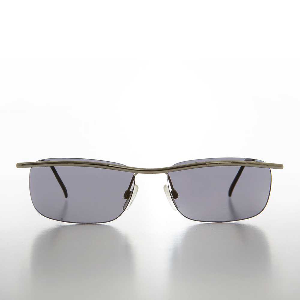 Rimless Y2k Sleek Rectangle Vintage Sunglasses - … - image 2