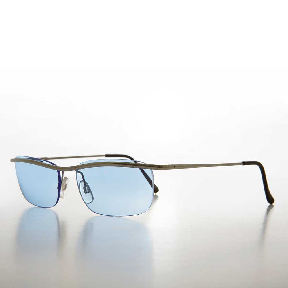 Rimless Y2k Sleek Rectangle Vintage Sunglasses - … - image 9