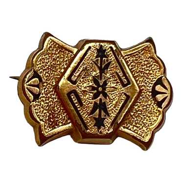 Victorian Taille d’epargne Collar Pin - image 1