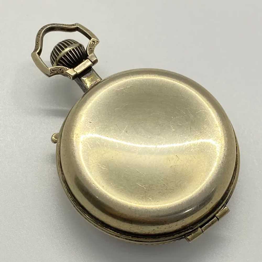 BIG Locket Pendant Sterling Silver Pocket Watch C… - image 2