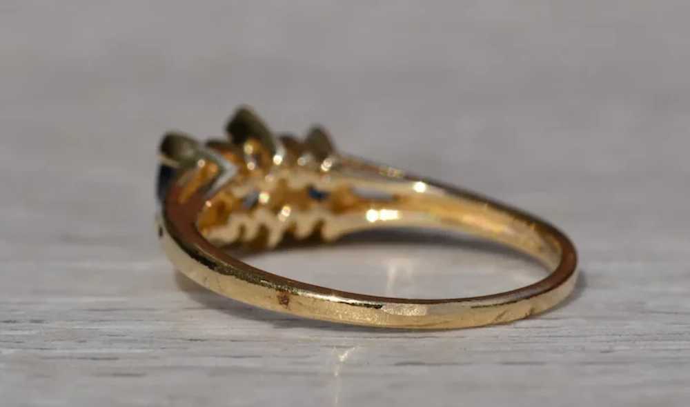 Ladies 14K Sapphire and Diamond Ring - image 3