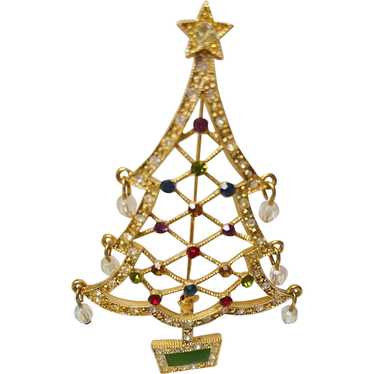 Vintage Avon Rhinestones 2nd Annual Christmas tree