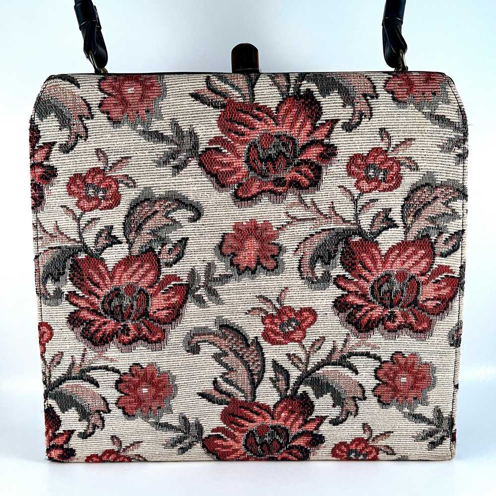 1960s Flowered Tapestry Handbag - image 2