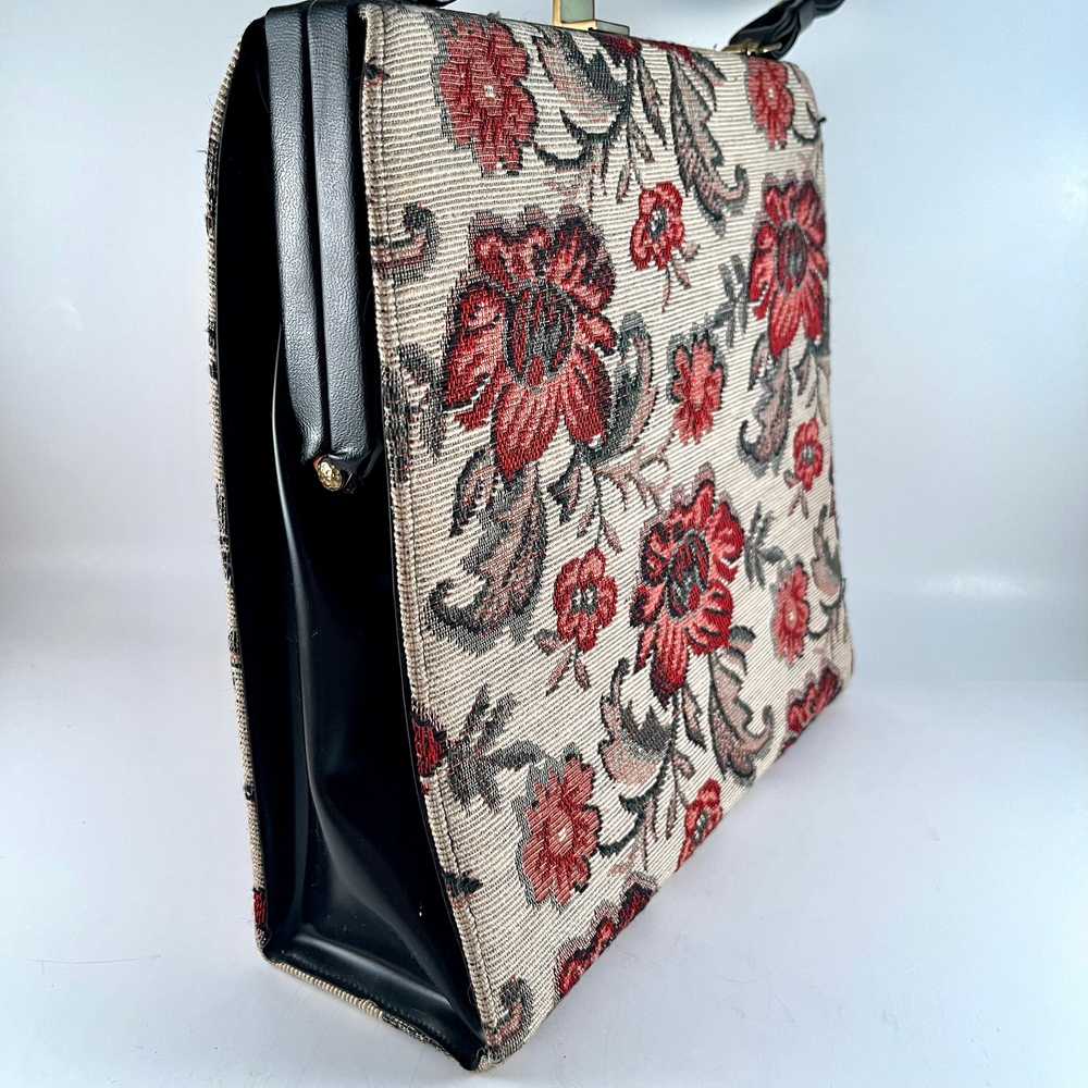 1960s Flowered Tapestry Handbag - image 3