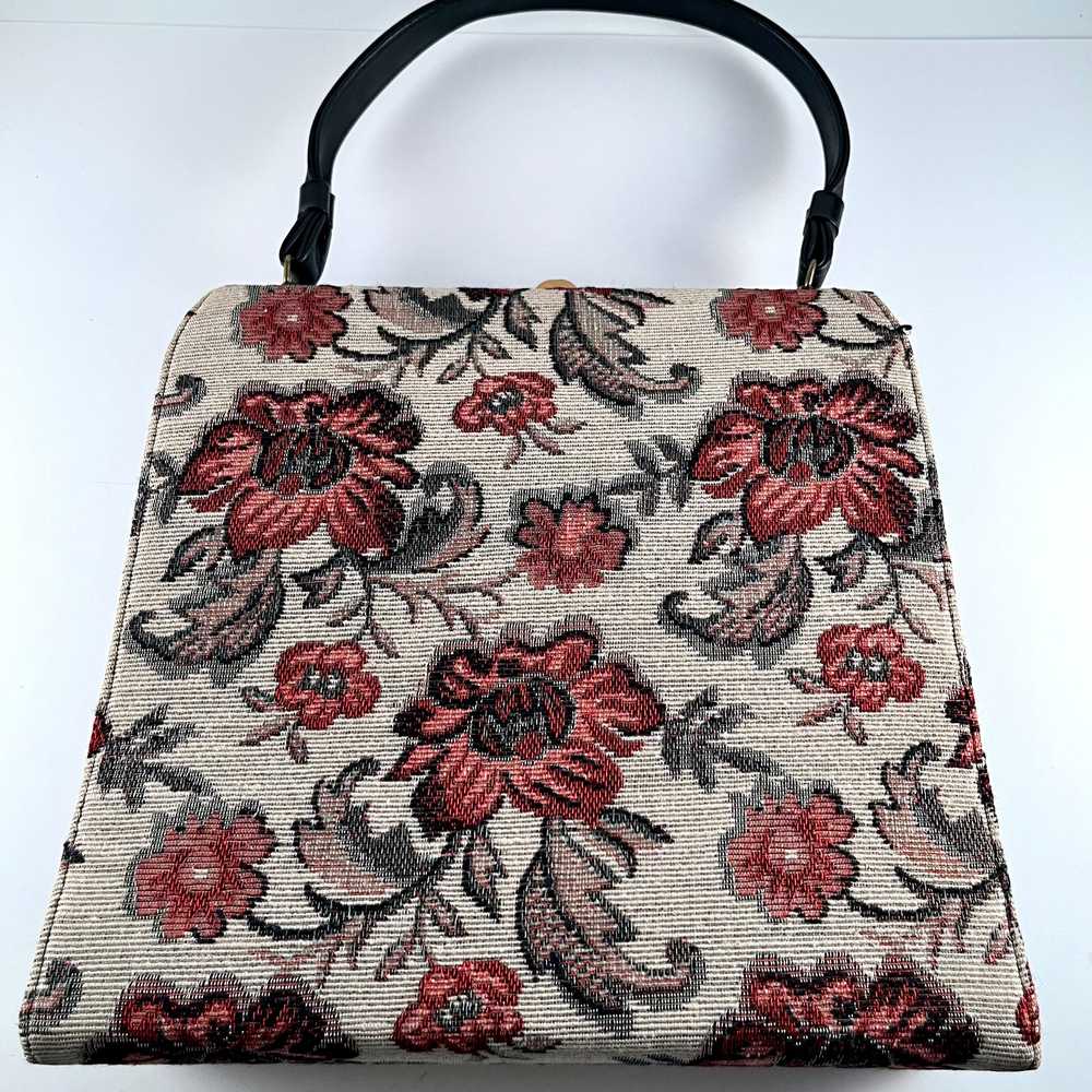 1960s Flowered Tapestry Handbag - image 6