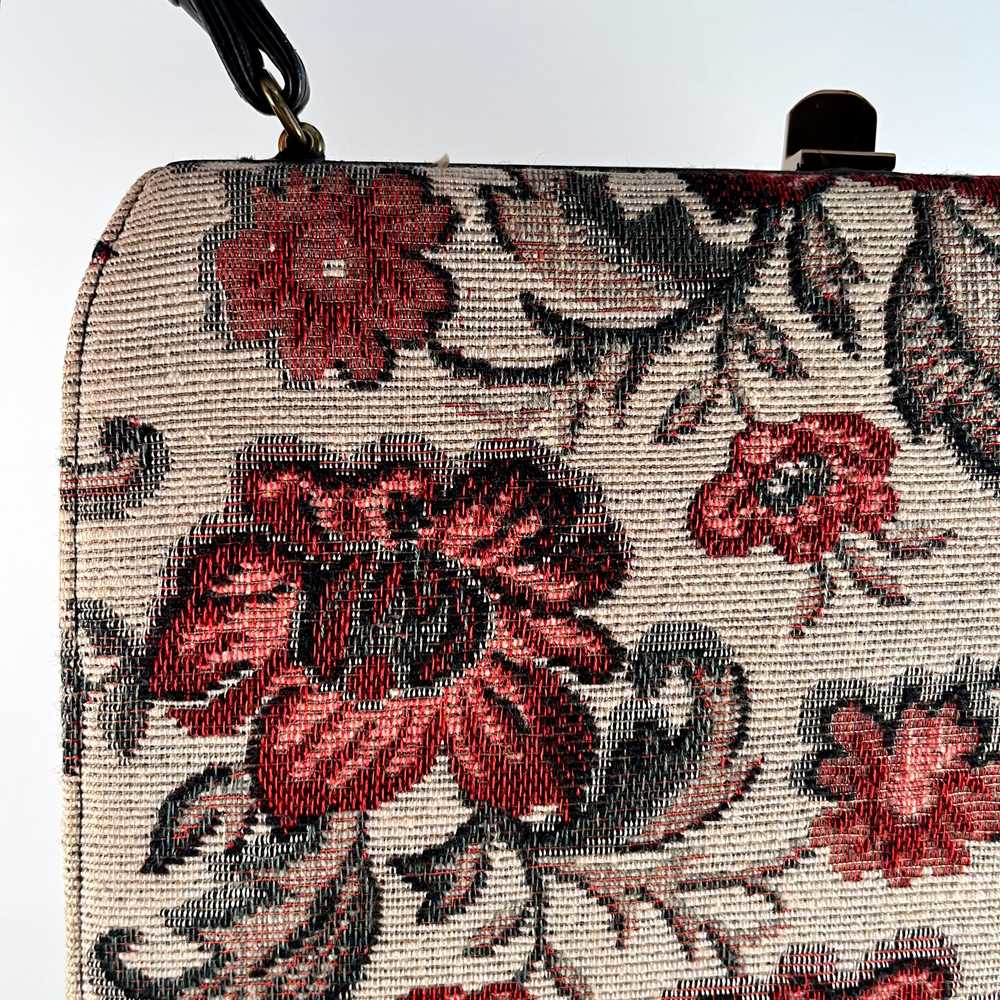 1960s Flowered Tapestry Handbag - image 9