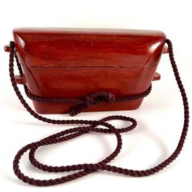 1970s Wooden Box Purse