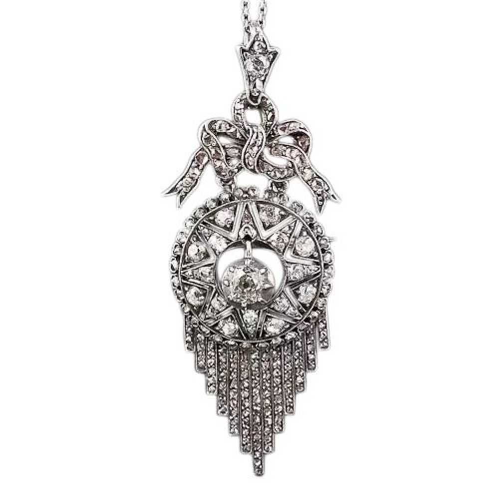 Victorian Diamond Fringe Pendant - image 2