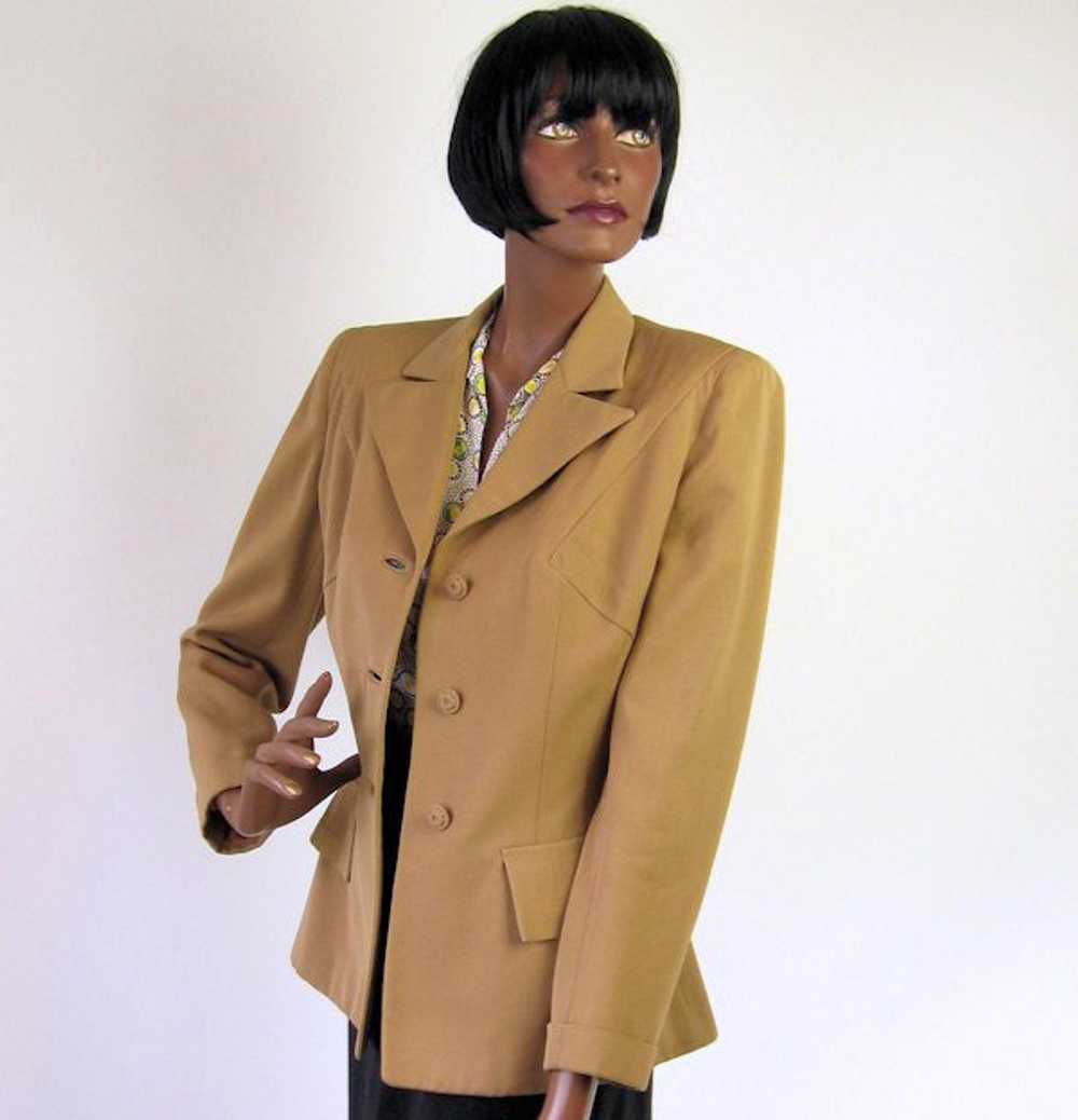 40s Fitted Jacket Vintage Womens Geometric Cut M/… - image 2