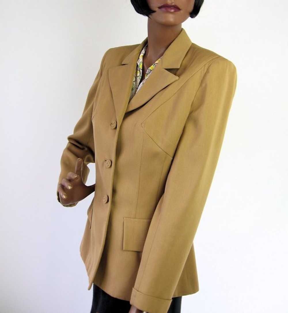 40s Fitted Jacket Vintage Womens Geometric Cut M/… - image 3
