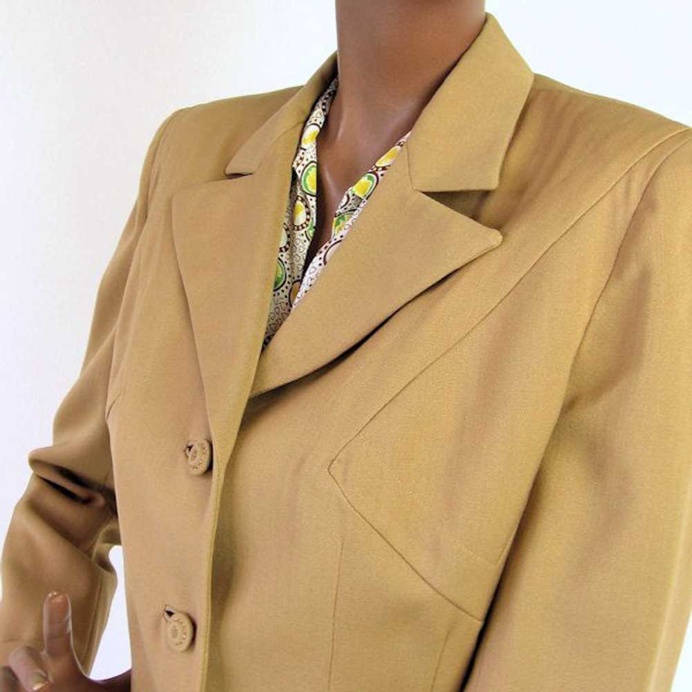 40s Fitted Jacket Vintage Womens Geometric Cut M/… - image 6