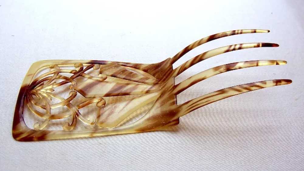 A Spanish style faux shell hair comb from the lat… - image 6