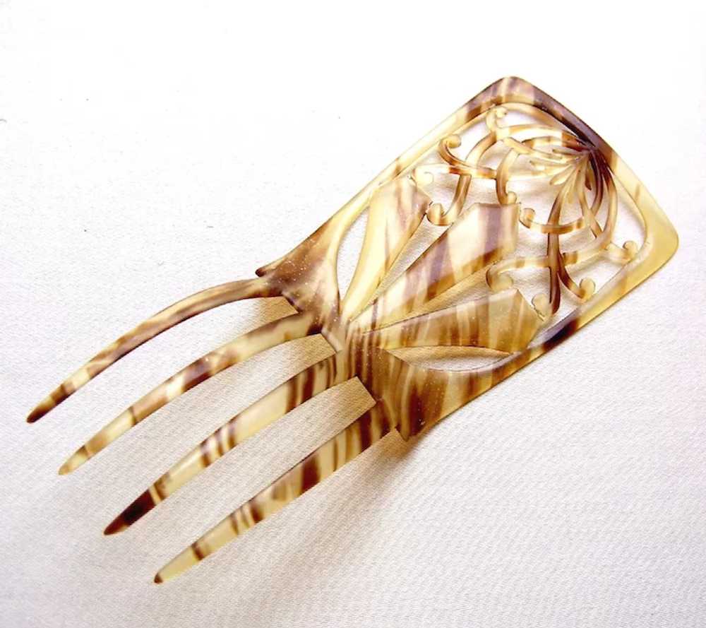 A Spanish style faux shell hair comb from the lat… - image 9