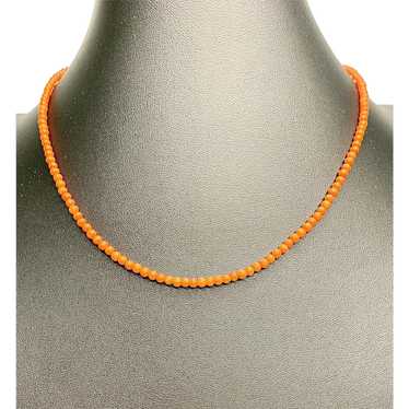 Genuine Italian Coral and 14k Gold Necklace - image 1