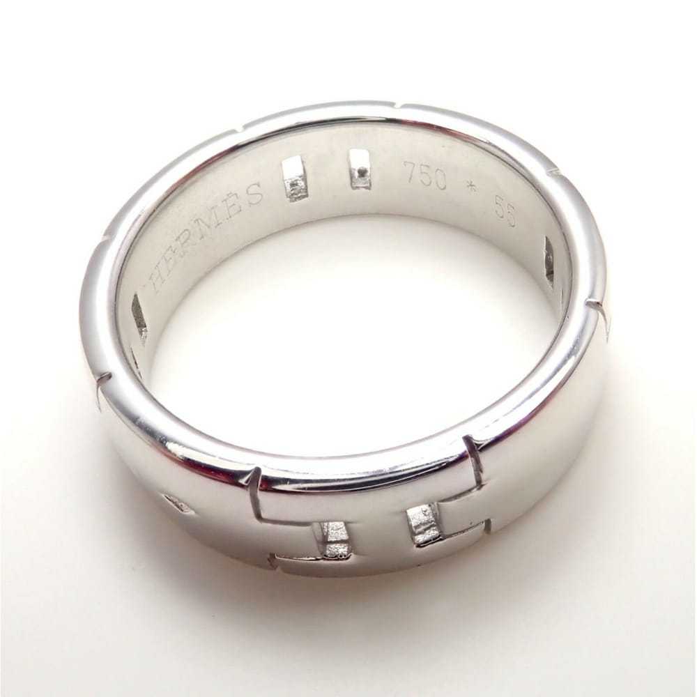 Hermès White gold ring - image 4