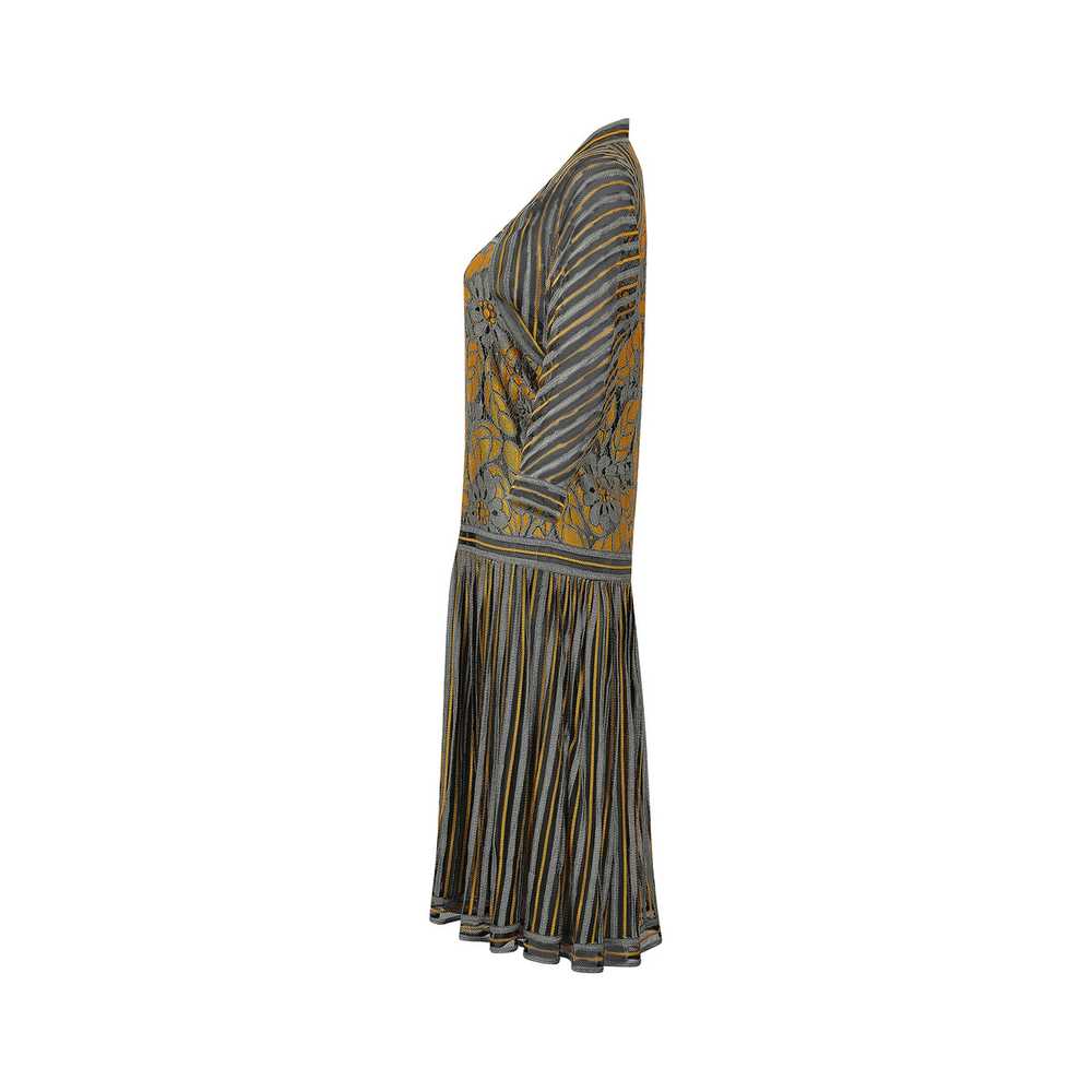 1970s Janice Wainwright Grey and Gold Flapper Sty… - image 2