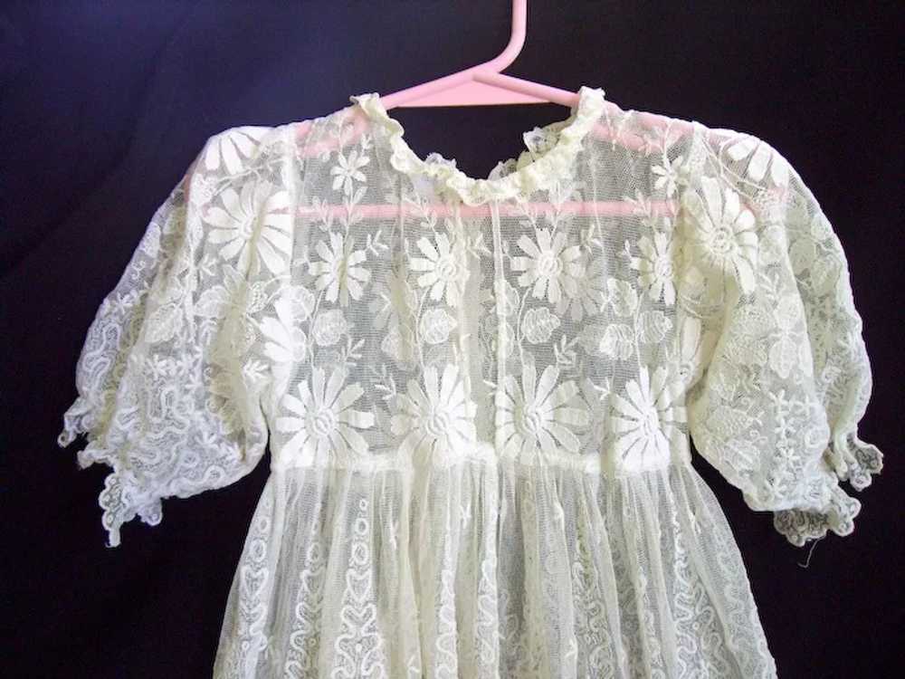 SALE  -Exquisite Vintage 1930s French Net Lace Ch… - image 10