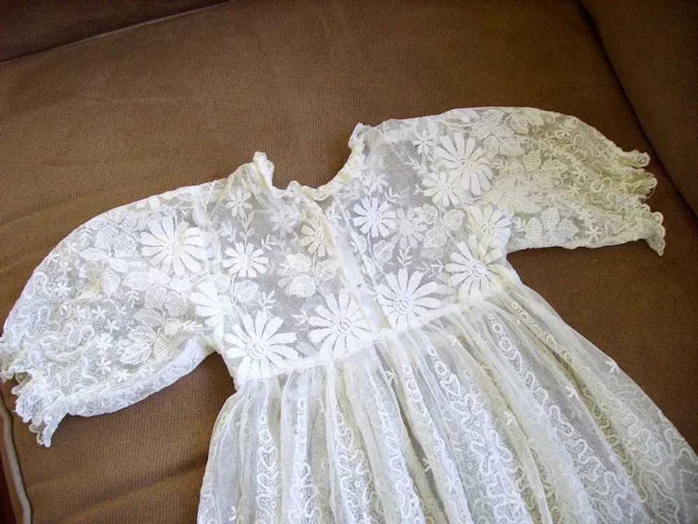 SALE  -Exquisite Vintage 1930s French Net Lace Ch… - image 2