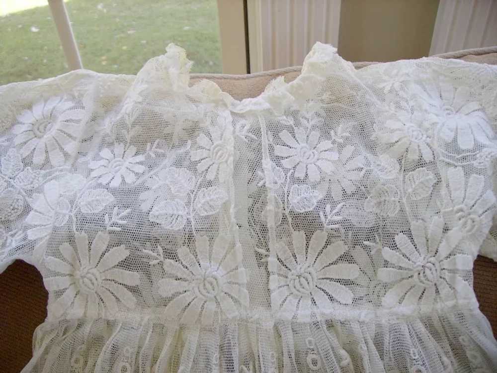 SALE  -Exquisite Vintage 1930s French Net Lace Ch… - image 4