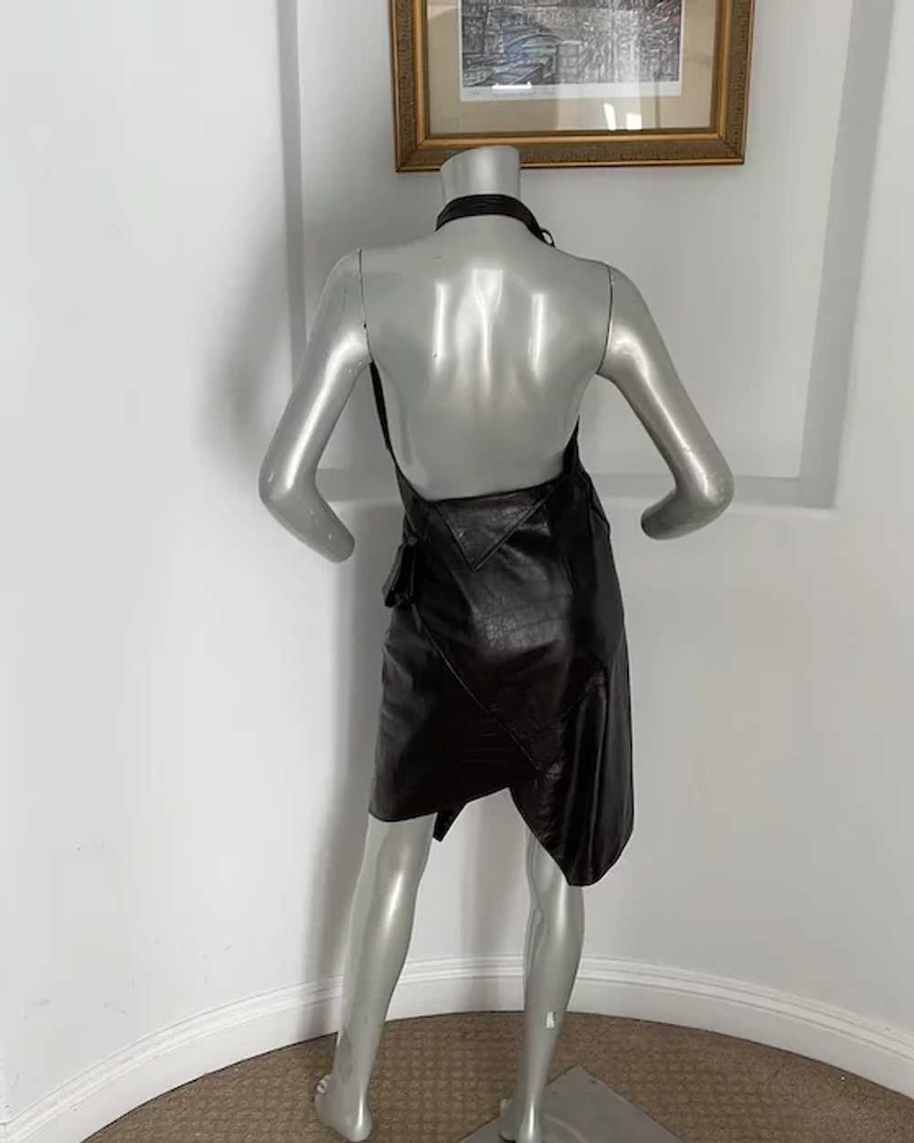 Christian Dior Boutique Paris Leather Dress By Jo… - image 4