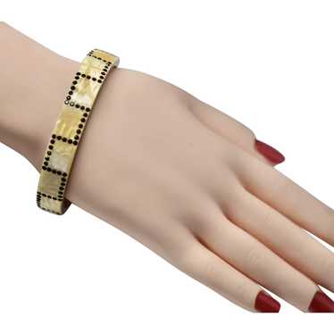 c1920's Art Deco Celluloid Bracelet Bangle