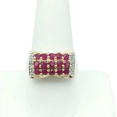 14K Ruby And Diamond Ring