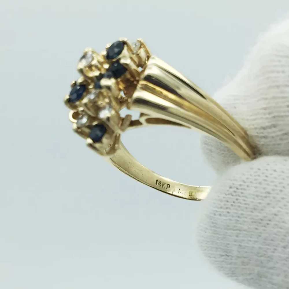 14K Sapphire and Diamond Ring - image 3