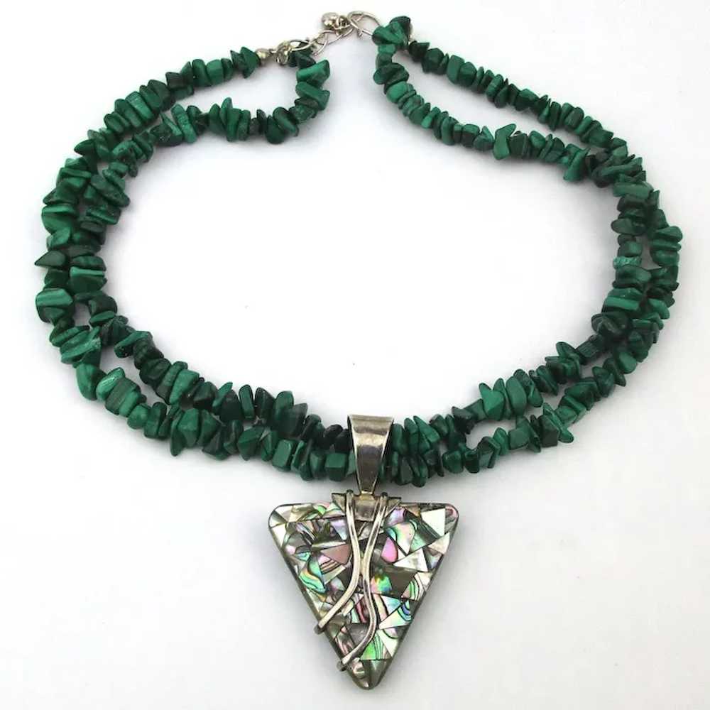 Desert Rose Trading Sterling Silver Malachite Nec… - image 2