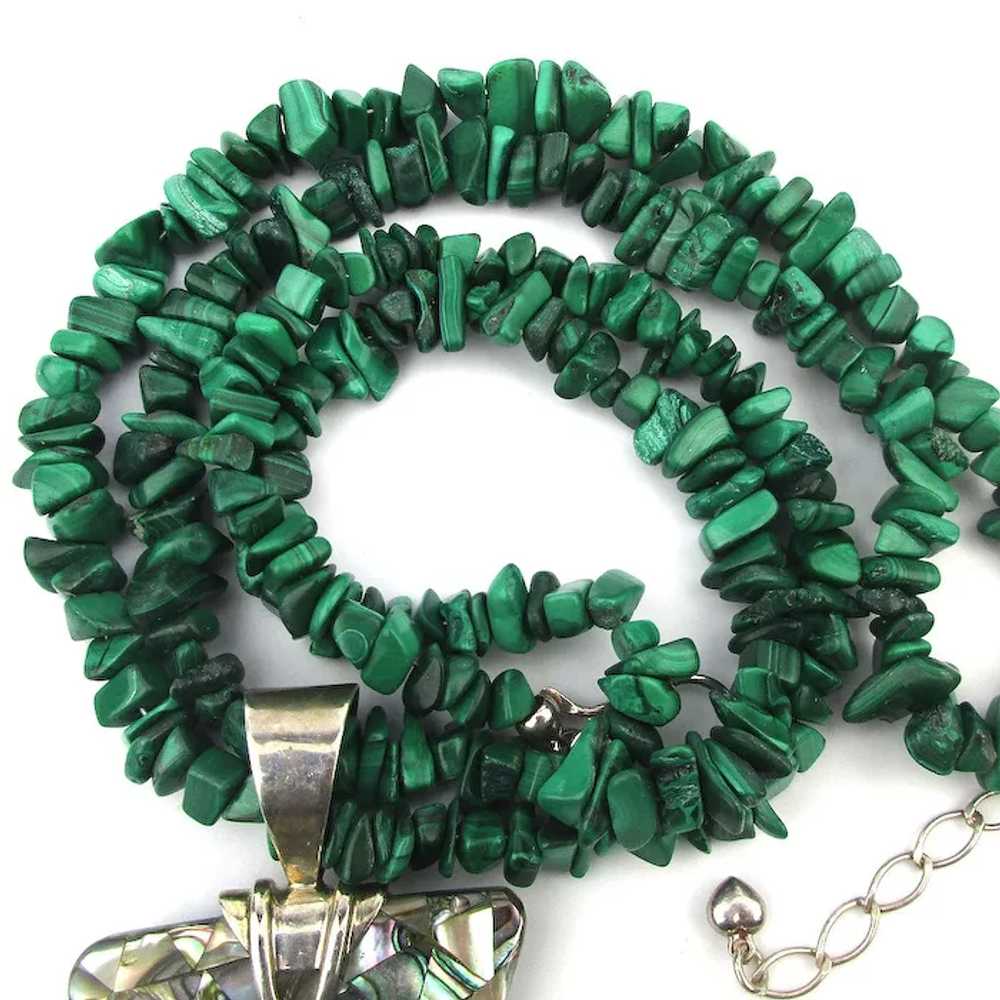 Desert Rose Trading Sterling Silver Malachite Nec… - image 3