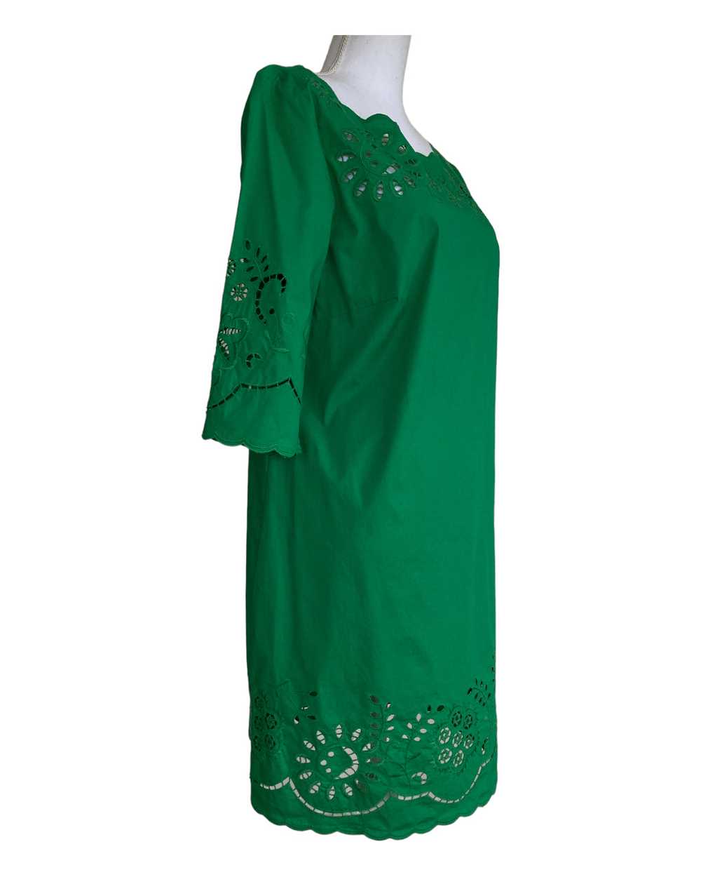 DKNY Green Eyelet Dress, M - image 4