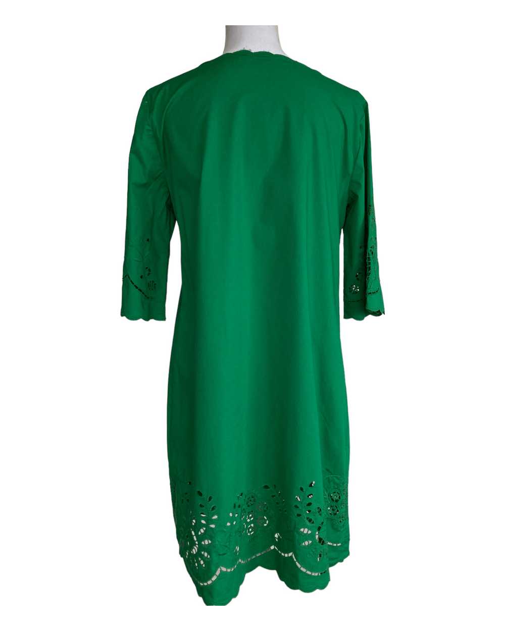 DKNY Green Eyelet Dress, M - image 5