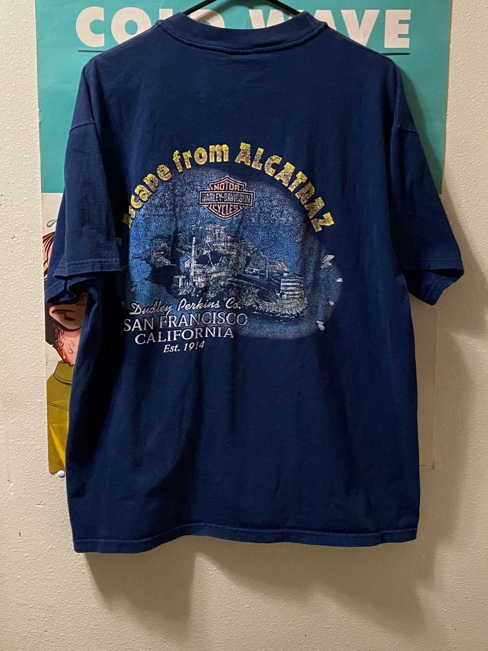 1998 Escape from Alcatraz Harley Davidson tee - Gem